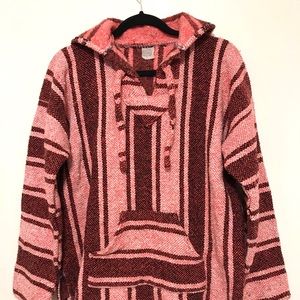 Vintage Baja Hoodie - Orange - Pink - Boho Look